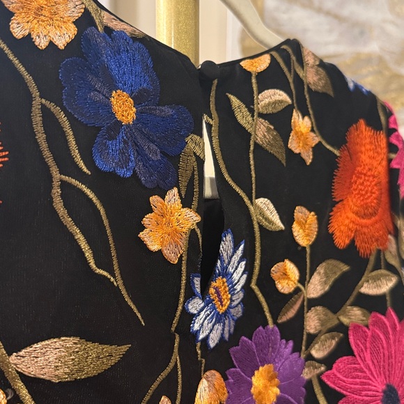 MILLY | Coord Skirt Set Floral Embroidered Black Skirt and matching Top Coord - Picture 12 of 15